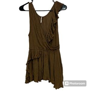 Free Poeple Float Away Ruffle Asymmetrical Tank Top